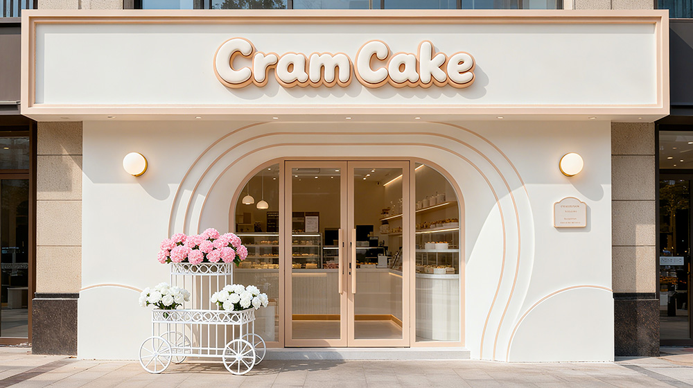 第6張蛋糕店門頭裝修設(shè)計效果圖